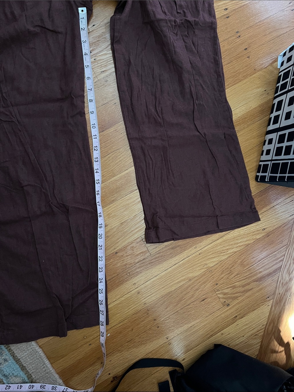 Abercrombie high waisted linen pants and crop top - Picture 6 of 7